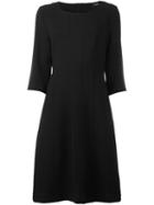 Twin-set Pleated Trim Dress, Women's, Size: Large, Black, Polyester/spandex/elastane/wool