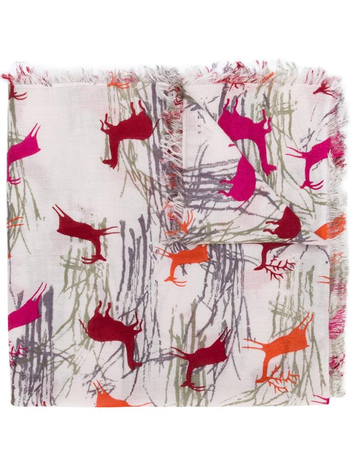 Hemisphere Palma Printed Scarf - White