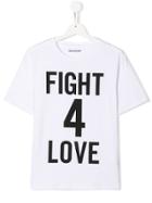 Zadig & Voltaire Kids 'fight 4 Love' T-shirt - White