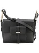 Isabel Marant Front Pocket Shoulder Bag, Women's, Black, Calf Leather