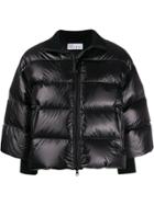 Red Valentino Red(v) Cropped Puffer Jacket - Black