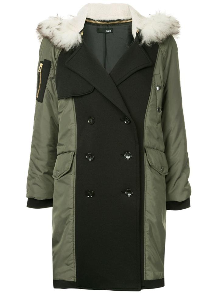 Frei Ea Fur Hood Lining Coat - Green