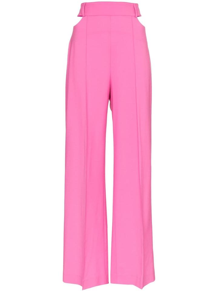 Michael Lo Sordo Tailored Wide Leg Trousers - Pink