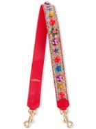 Dolce & Gabbana - Glitter Bag Strap - Women - Cotton/leather/polyester - One Size, Women's, Red, Cotton/leather/polyester