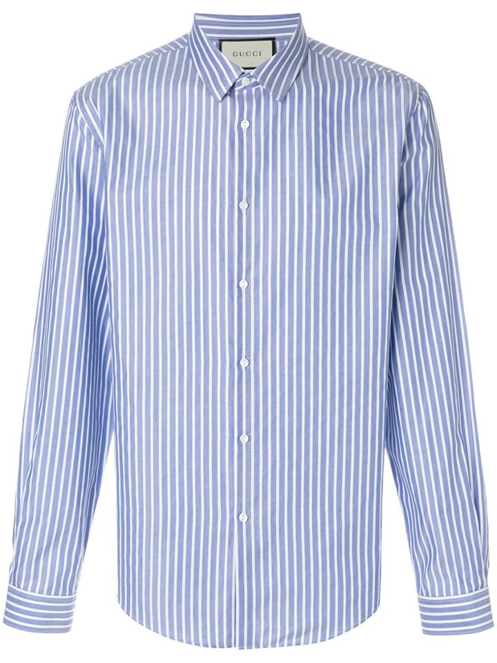 Gucci Embroidered Back Shirt - Blue