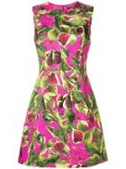 Dolce & Gabbana Fig Print Brocade Dress - Green
