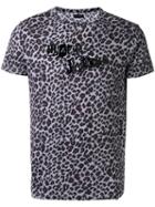 Marc Jacobs Logo Leopard Print T-shirt, Men's, Size: Xl, Grey, Cotton