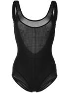 Chanel Vintage Ribbed Swimsuit - Black