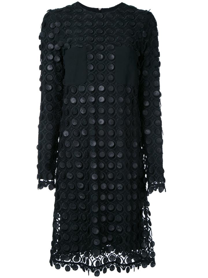Carven Layered Lace Dress, Women's, Size: 40, Black, Polyester