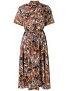 Paul & Joe Tiger Print Shirt Dress - Brown