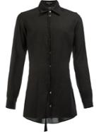 Ann Demeulemeester Super Slim-fit Shirt, Men's, Size: Large, Black, Hemp/cotton