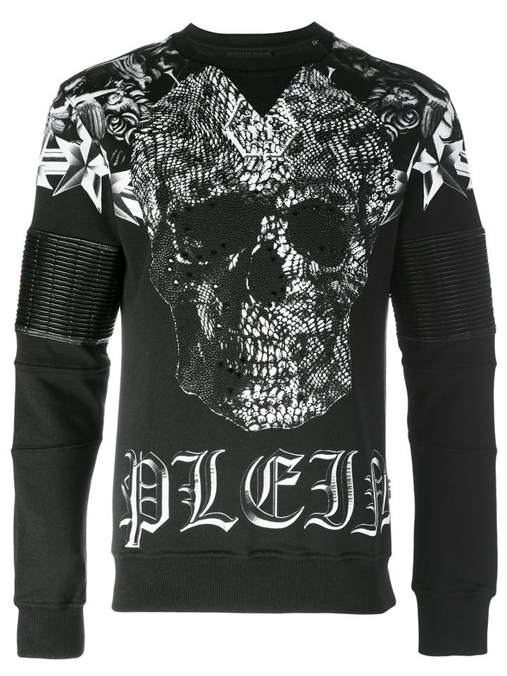 Philipp Plein - Lava Sweatshirt - Men - Cotton/polyurethane/viscose - L, Black, Cotton/polyurethane/viscose