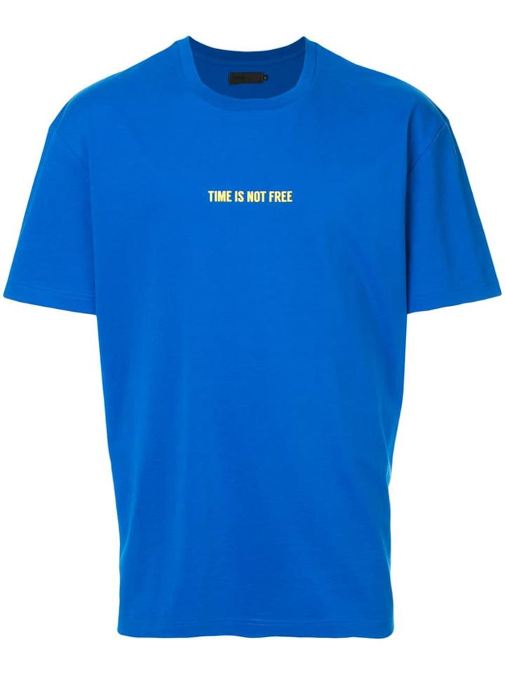 Off Duty 'time Is Not Free' T-shirt - Blue