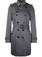 Burberry Classic Double Breasted Coat, Men's, Size: 52, Grey, Acetate/viscose/cashmere