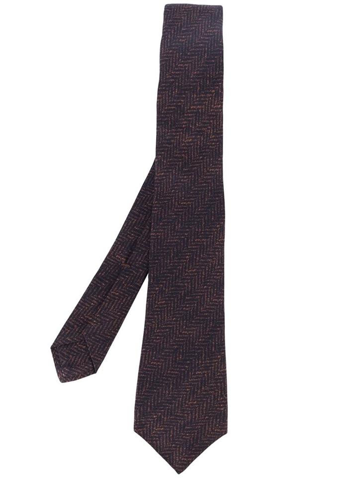 Kiton Zig-zag Print Tie
