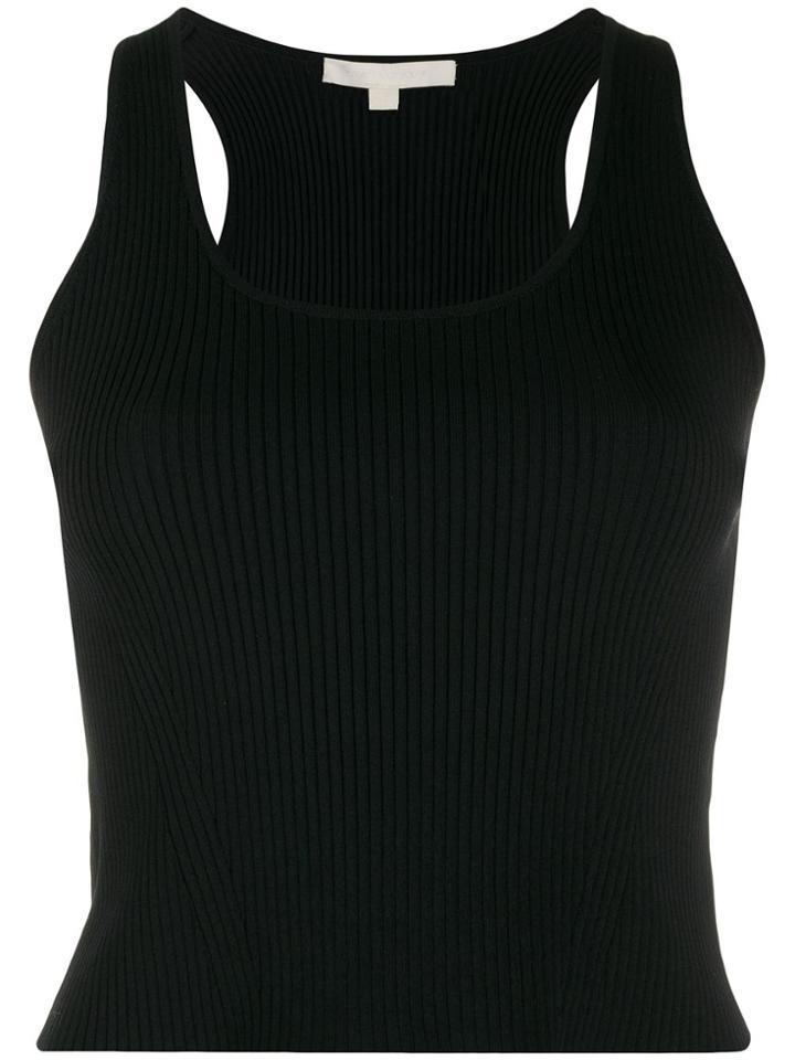 Jonathan Simkhai Ribbed Knit Sleeveless Top - Black