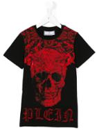 Philipp Plein Kids Skull Logo Embellished T-shirt, Boy's, Size: 12 Yrs, Black