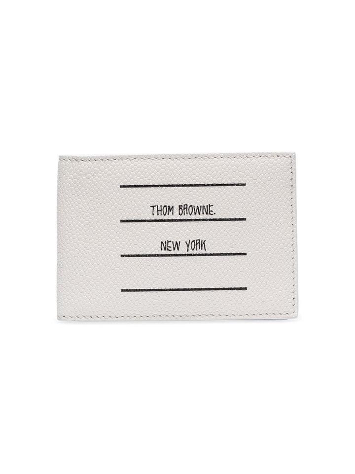 Thom Browne Paper Label Billfold Wallet - White