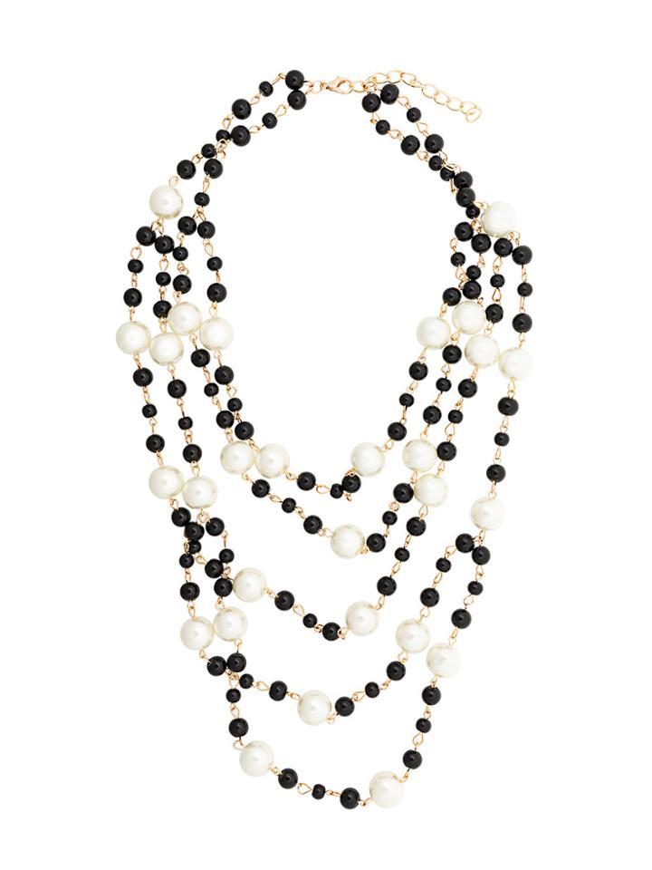 Edward Achour Paris Beaded Multi String Necklace - Black