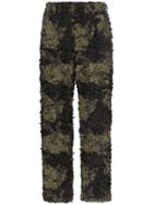 Comme Des Garçons Homme Plus Embroidered Camouflage Trousers - Brown