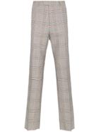 Gucci Tailored Retro Check Wool Trousers - Nude & Neutrals