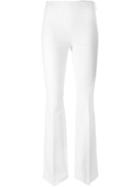 Moncler Bell Bottom Trousers, Women's, Size: 42, White, Cotton/spandex/elastane