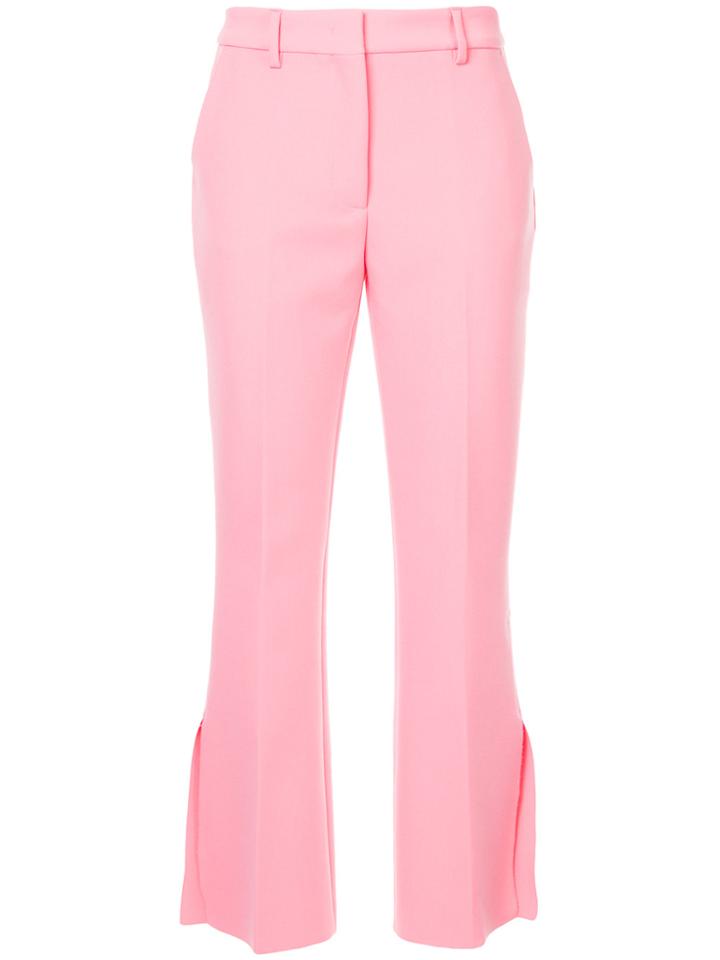 Msgm Side Slit Tailored Trousers - Pink & Purple