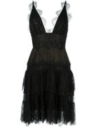 Maria Lucia Hohan Flared Lace Dress, Women's, Size: 40, Black, Silk/nylon/spandex/elastane/viscose