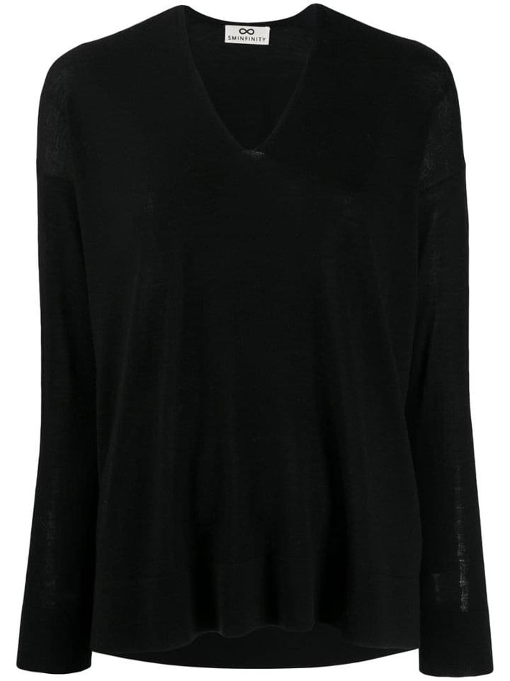 Sminfinity V-neck Sweater - Black