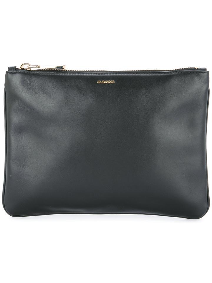 Jil Sander Flat Clutch Pouch - Black