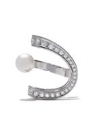 Tasaki 18kt White Gold Aurora Akoya Pearl And Diamond Ear Clip