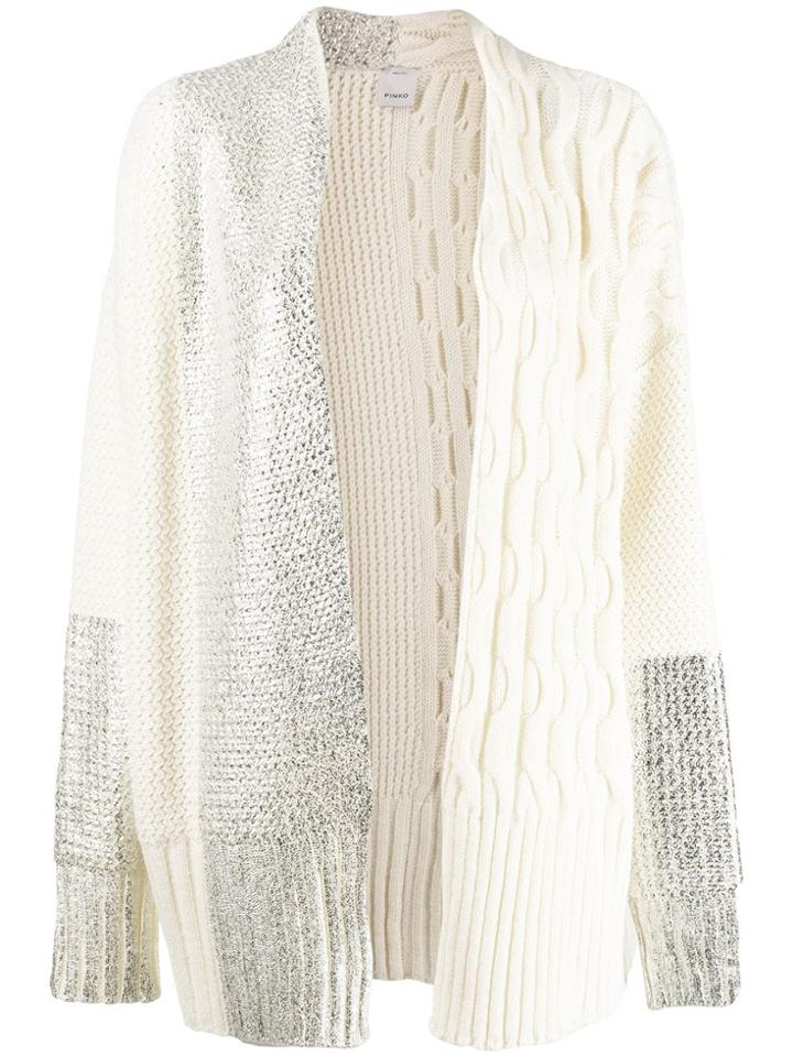 Pinko Foil Print Cardigan - White