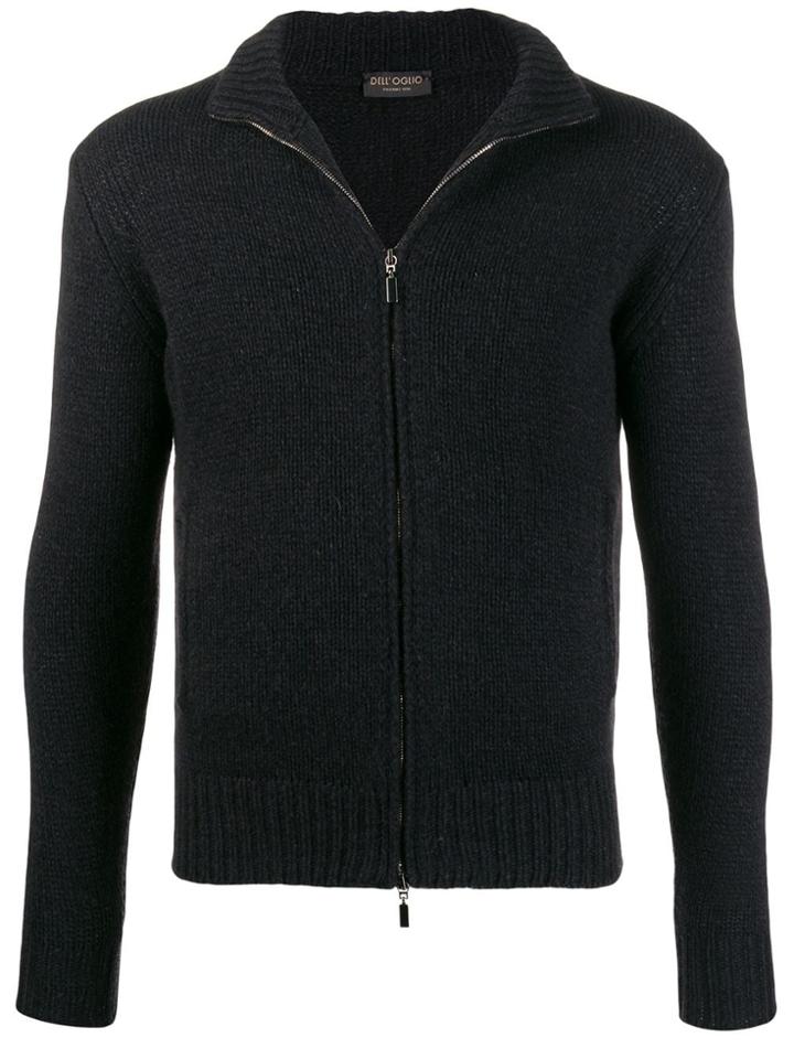 Dell'oglio Front Zip Sweater - Black