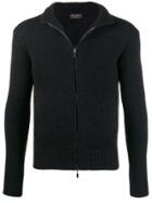 Dell'oglio Front Zip Sweater - Black