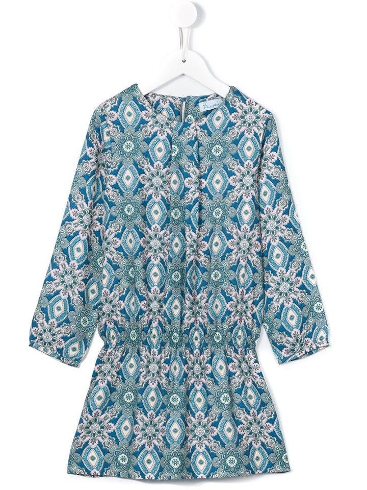 Amaia 'crow' Printed Dress, Girl's, Size: 6 Yrs, Blue