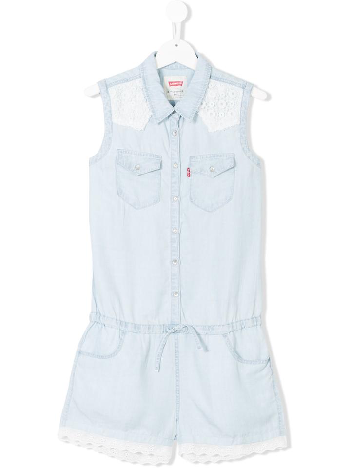 Levi's Kids Teen Sleeveless Denim Playsuit - Blue