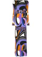 Emilio Pucci Psychedelic Print Belted Gown - Multicolour