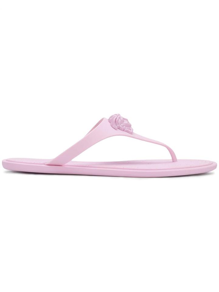 Versace Medusa Palazzo Flip Flops - Pink & Purple