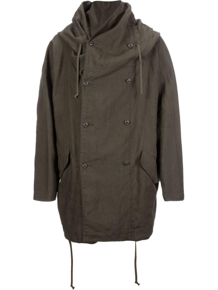 Ones Stroke Layered Oversized Hooded Coat