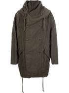 Ones Stroke Layered Oversized Hooded Coat