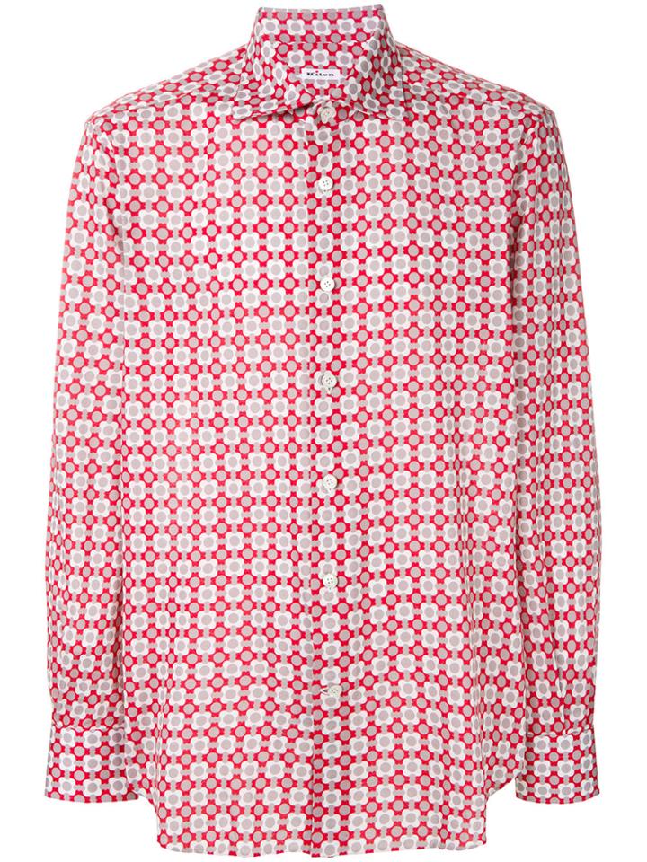 Kiton Pattern Print Shirt - Red