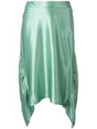 Sies Marjan Asymmetric Skirt, Women's, Size: 4, Green, Silk/viscose