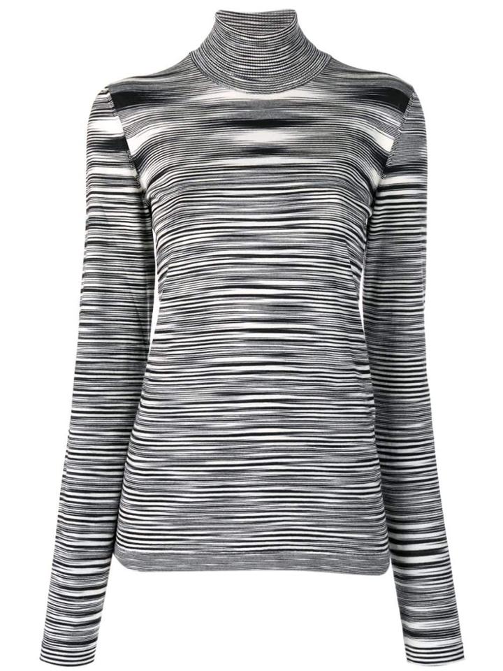 Missoni Striped Roll Neck Jumper - Black