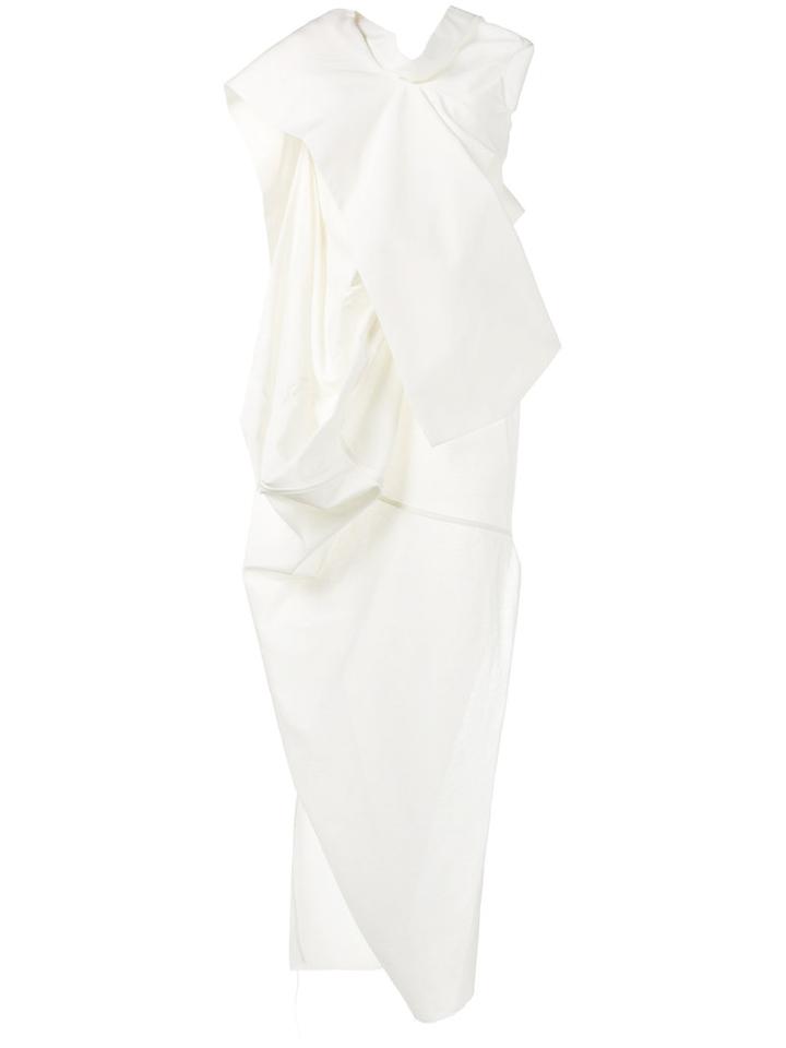 Rick Owens - Draped Asymmetric Dress - Women - Viscose/cotton/silk - 42, Women's, Nude/neutrals, Viscose/cotton/silk