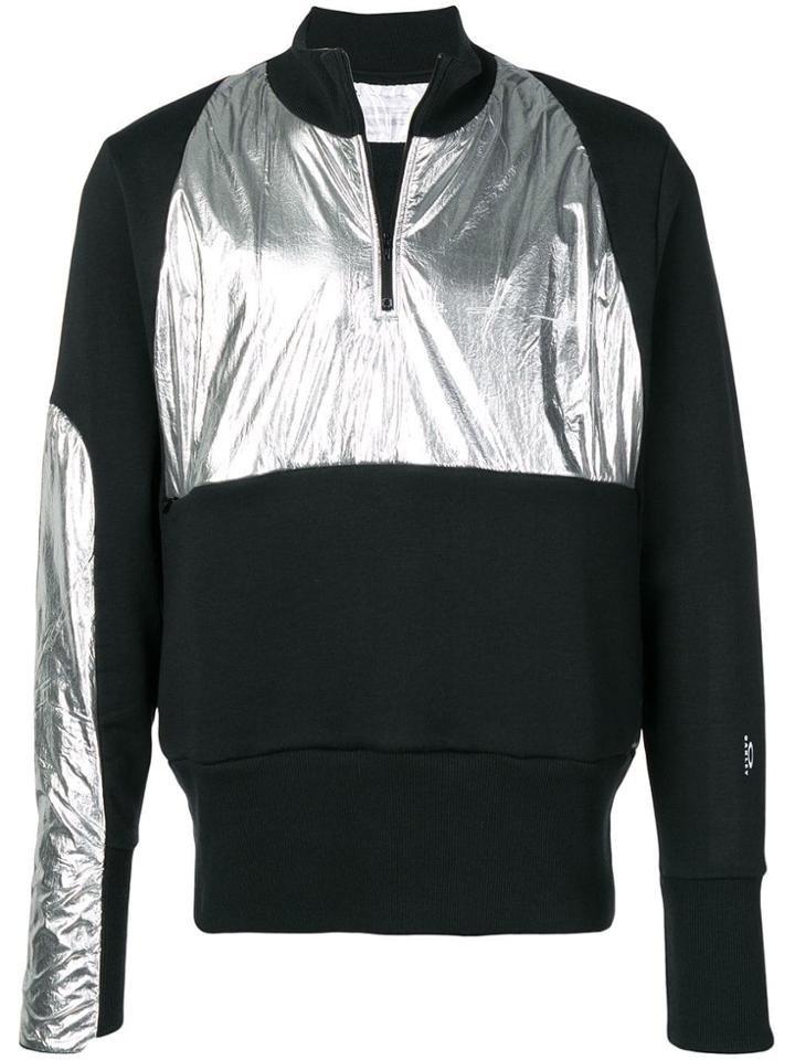 Oakley By Samuel Ross Metallic Block High Neck Sweatshirt - Black