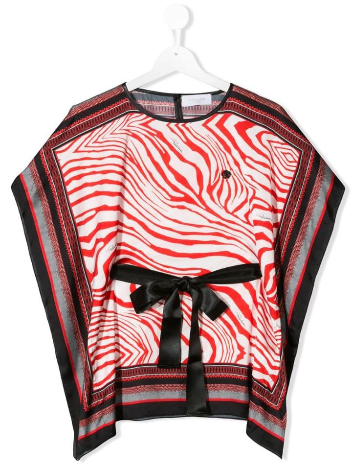 Roberto Cavalli Junior Logo Tape Padded Jacket - Red