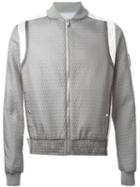Moncler Gamme Bleu Quilted Bomber Jacket, Men's, Size: 4, Grey, Cotton/polyamide/polyester