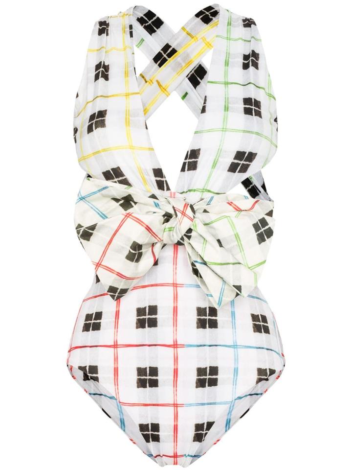 Silvia Tcherassi Annika Check Swimsuit - Multicolour