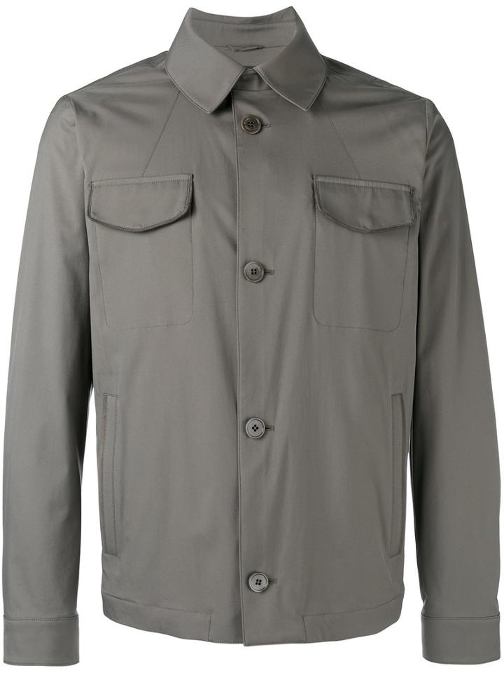 Loro Piana Shirt Jacket, Men's, Size: Medium, Grey, Polyester/polyamide