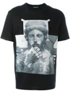 Neil Barrett Statue Print T-shirt, Men's, Size: S, Black, Cotton